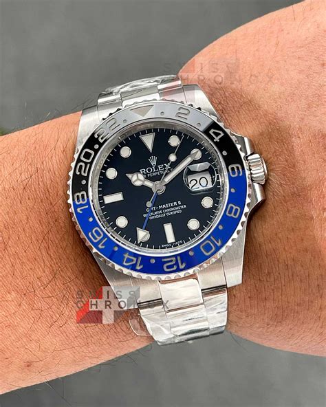 super clone rolex batman|Rolex gmt master ii Batman.